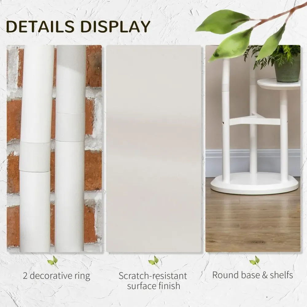 White 3 Tiered Plant Stand