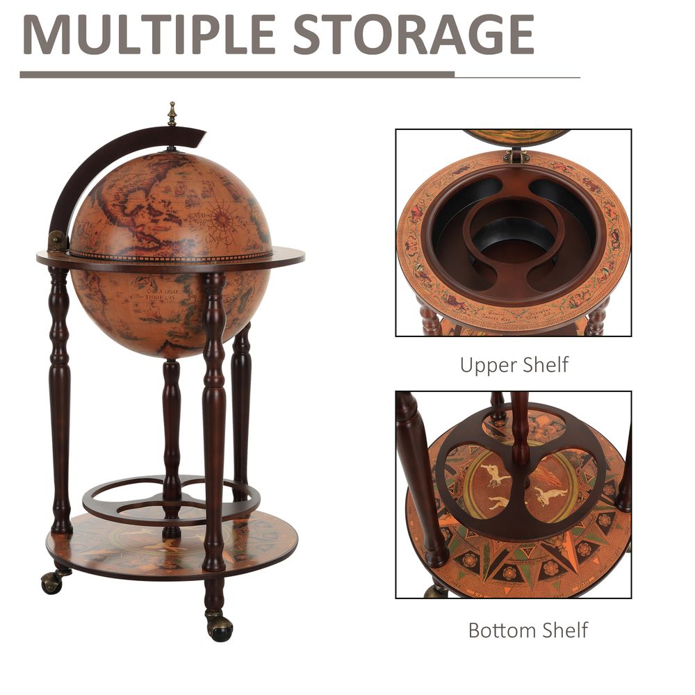 Retro Style Globe Bar 47cm