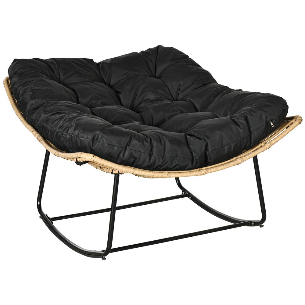 Rocking Chair Cushioned Rattan