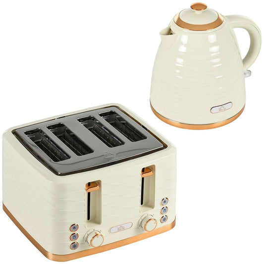 Kettle and Toaster Set Beige