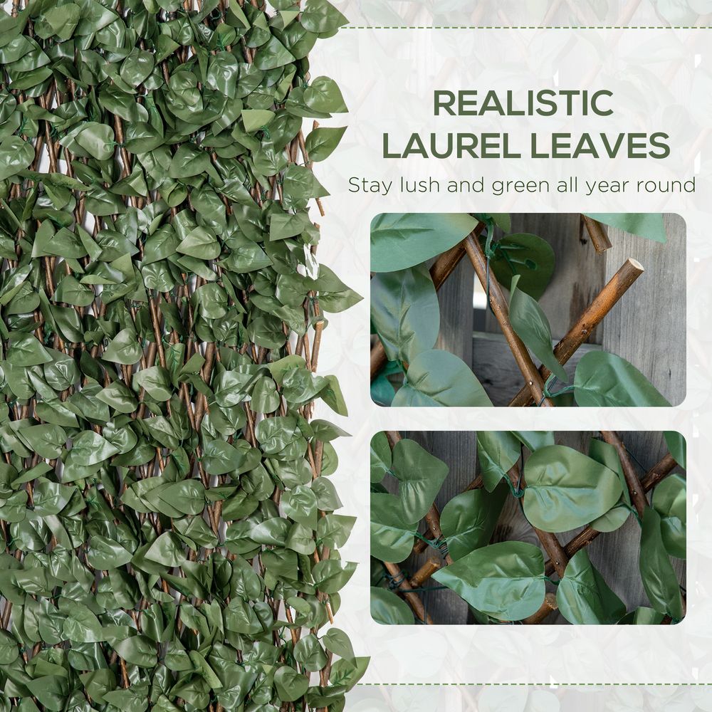 Artificial Plant Expanding Trellis Fence