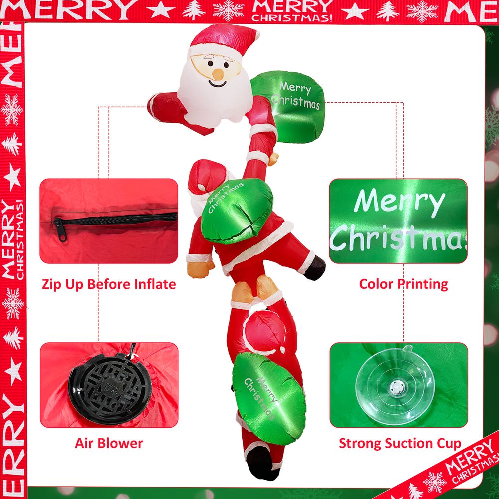 8ft Outdoor Santa Claus House Climbing Inflatable