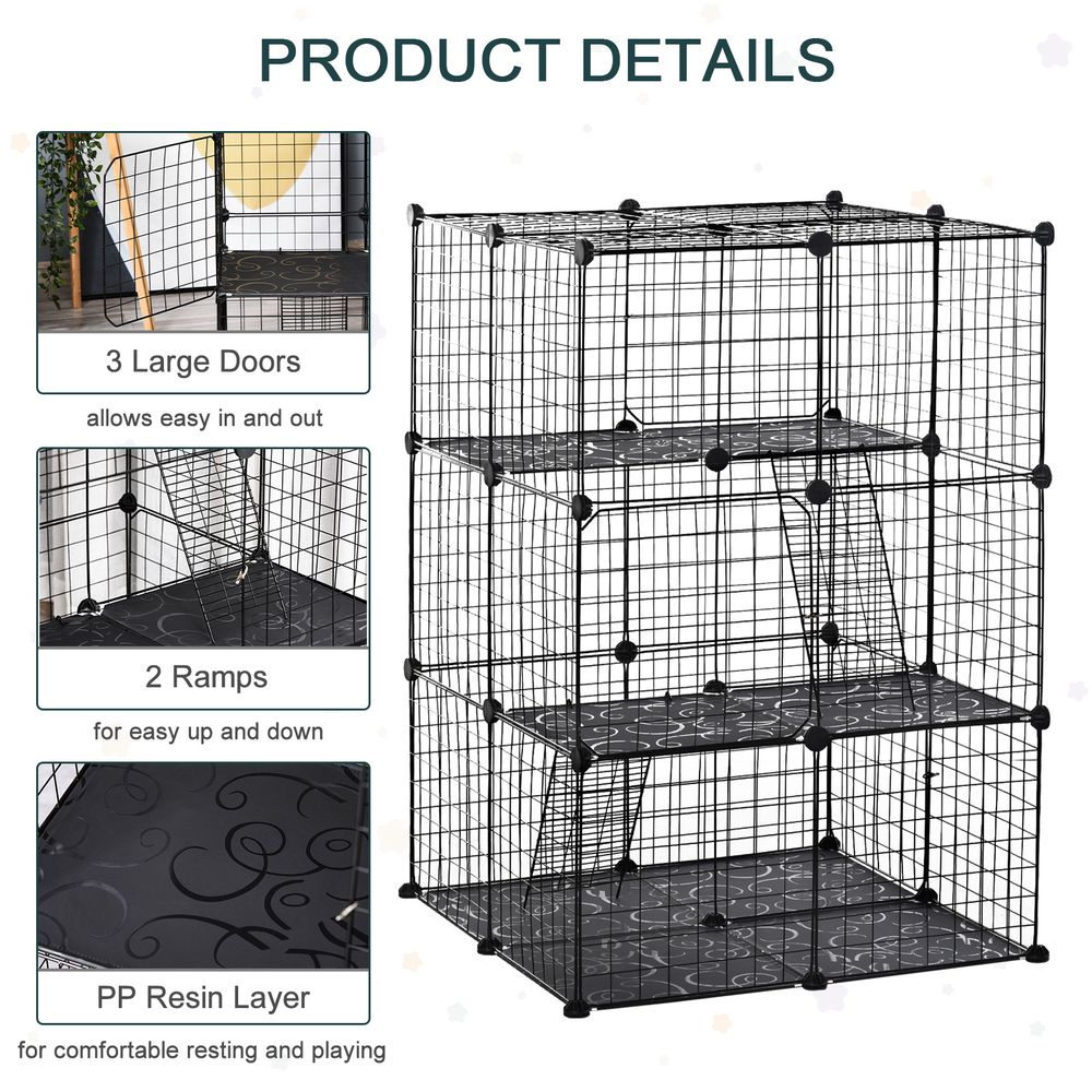 Small Animal Playpen with Ramps
