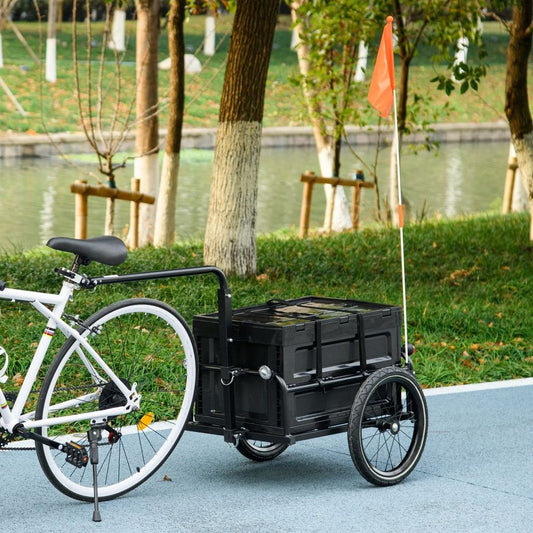 Bicycle Trailer with Foldable Storage Box