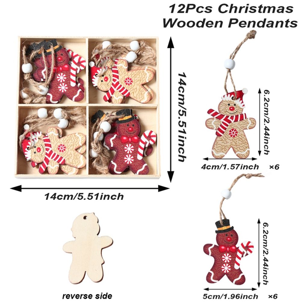 Wooden Gnome Pendants