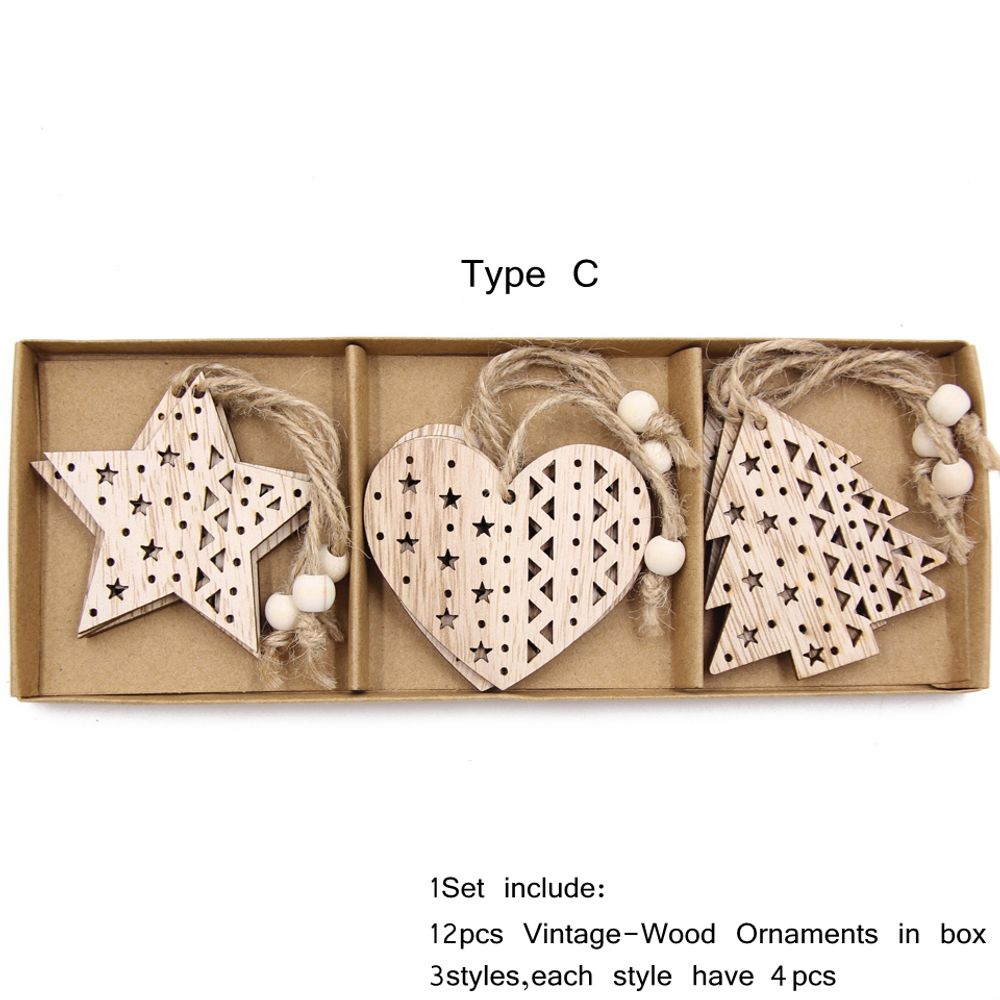 Wooden Snowflake Decorations