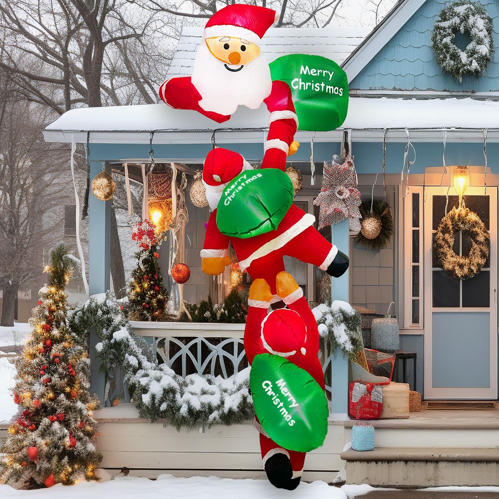 8ft Outdoor Santa Claus House Climbing Inflatable