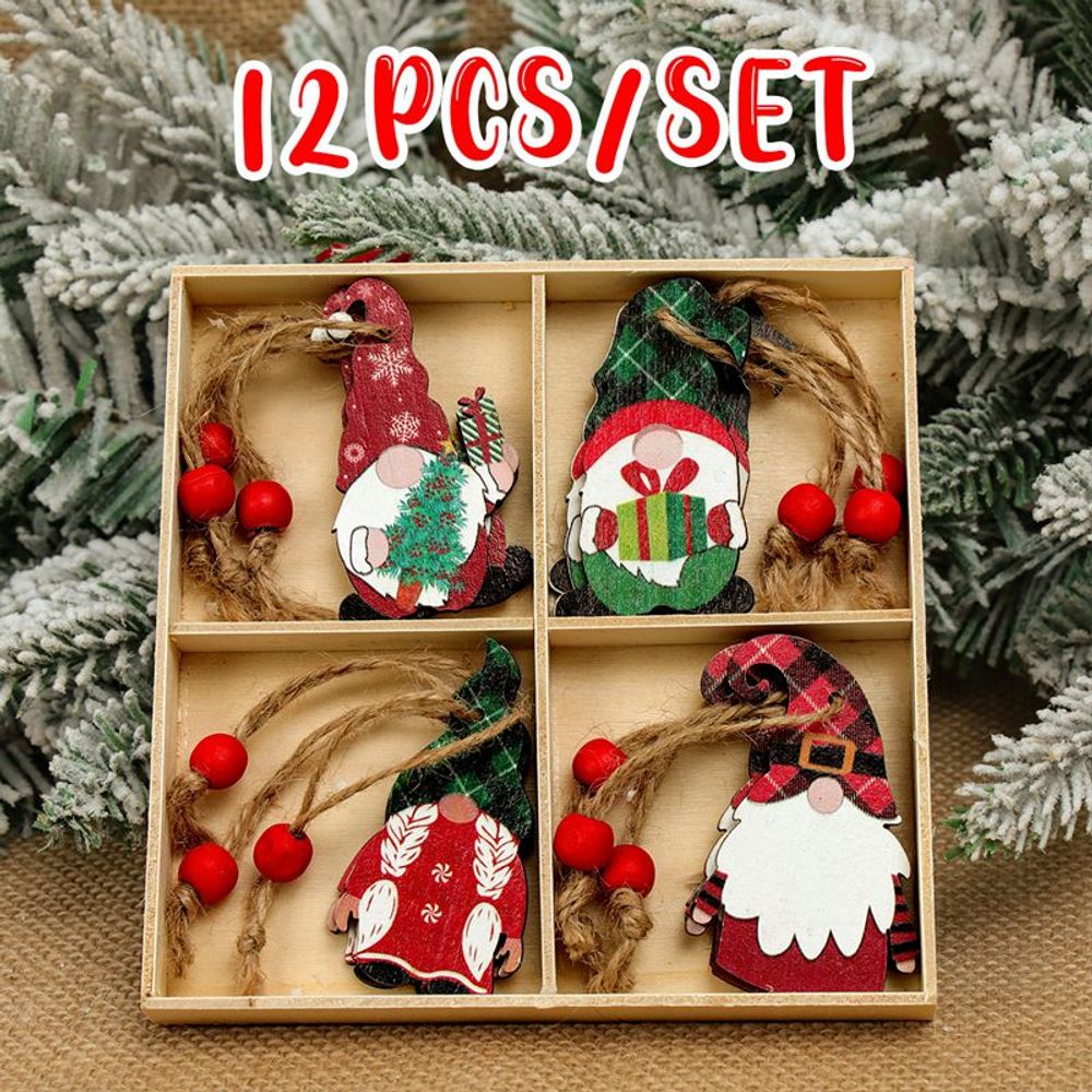 Wooden Gnome Pendants