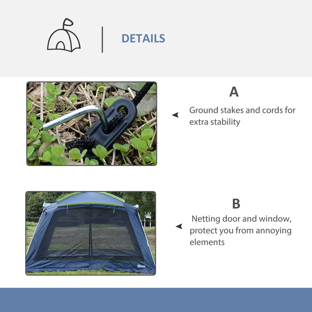 Dark Blue 8 Person Tent