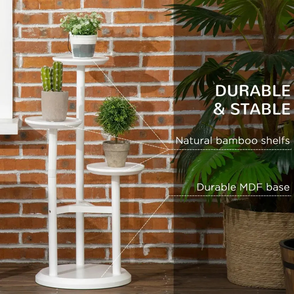 White 3 Tiered Plant Stand