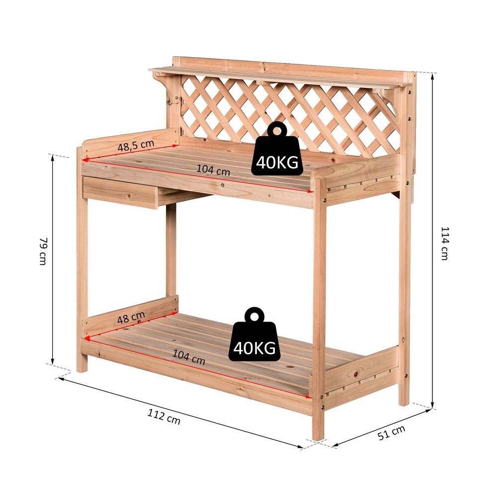 Garden Potting Table Firwood