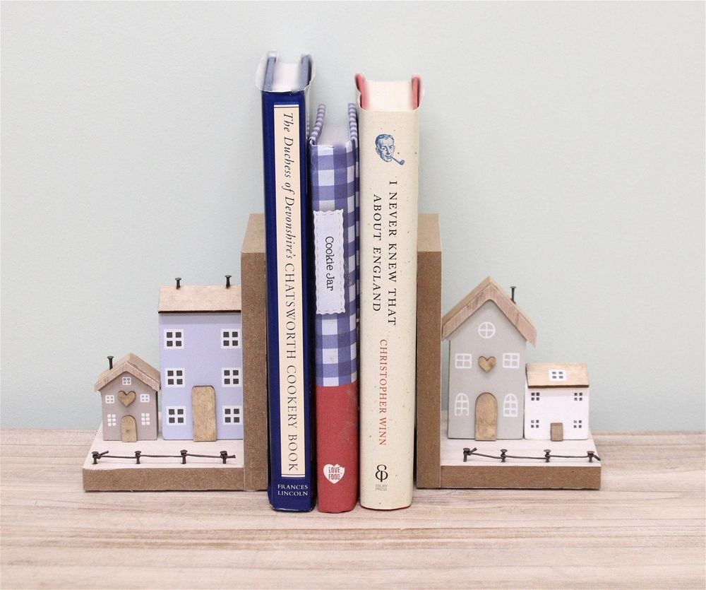 Wooden Bookends x2