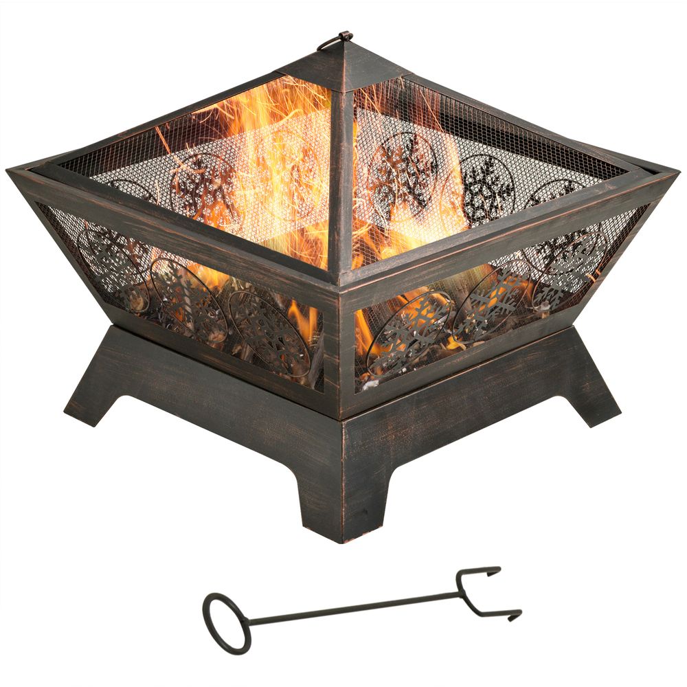 Fire Pit Griller with Cover