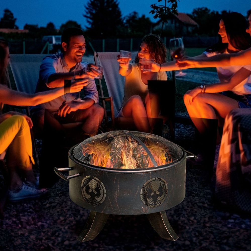 Patio Fire Pit with Poker
