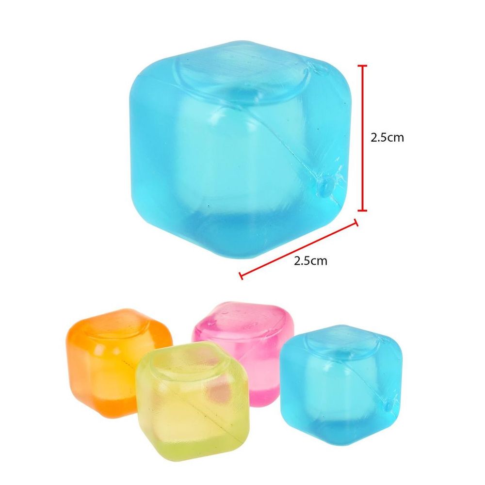 Multi Coloured Reusable Ice Cubes x60
