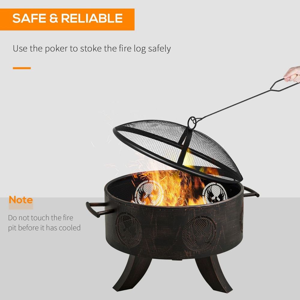 Patio Fire Pit with Poker