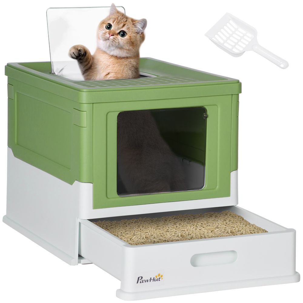 Hooded Cat Litter Toilet with Scoop