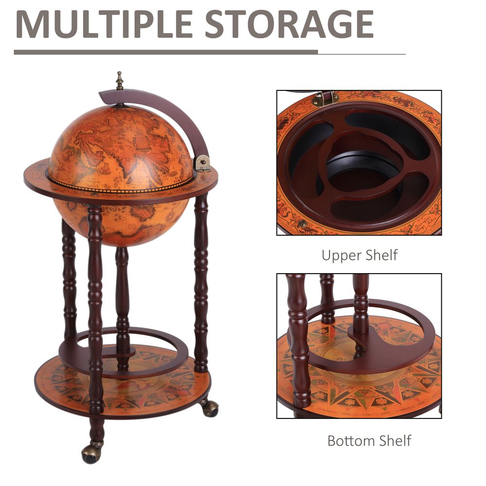 Retro Style Globe Bar 61cm