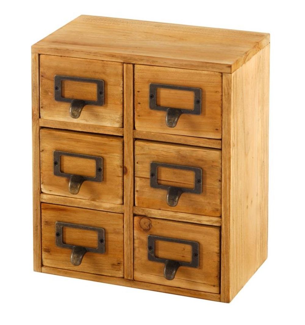 Vintage Wooden Drawer Set 6 Drawers