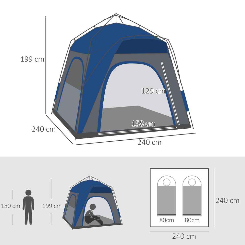 4 Person Dome Pop Up Tent