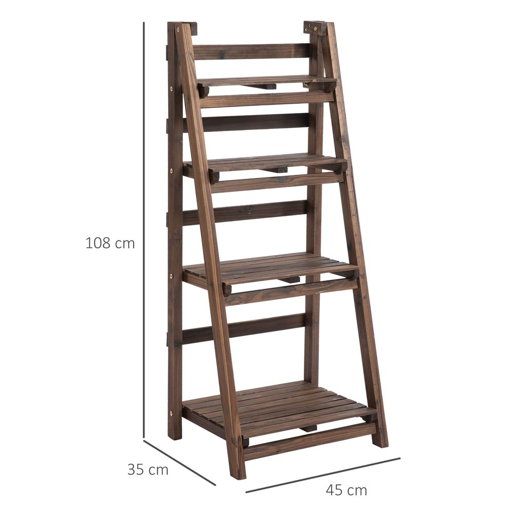 Foldable Plant Pot Stand 4-Tiers