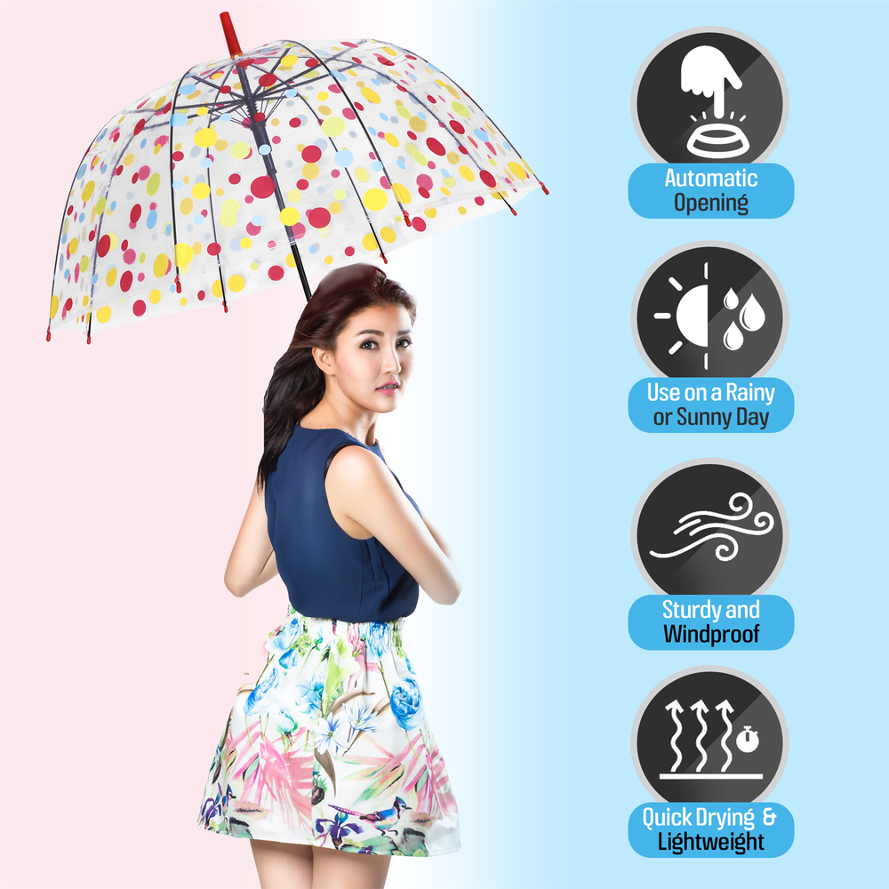 Pink Polka Umbrella