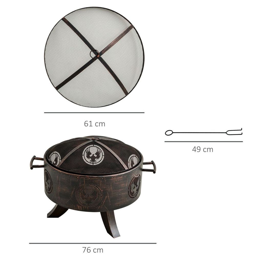 Patio Fire Pit with Poker