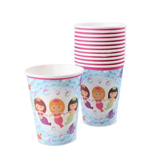 Mermaid Disposable Cups x 12