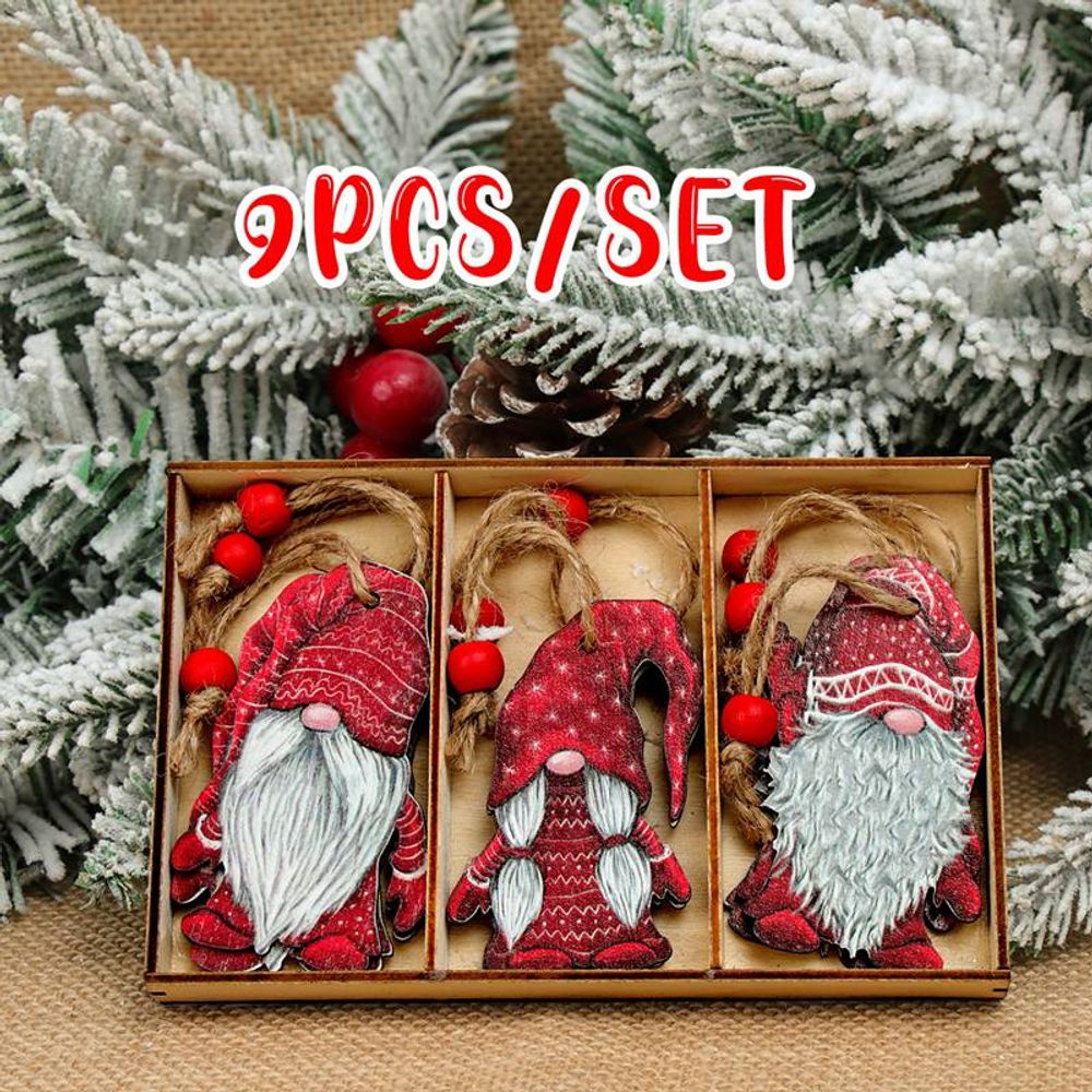 Wooden Gnome Pendants