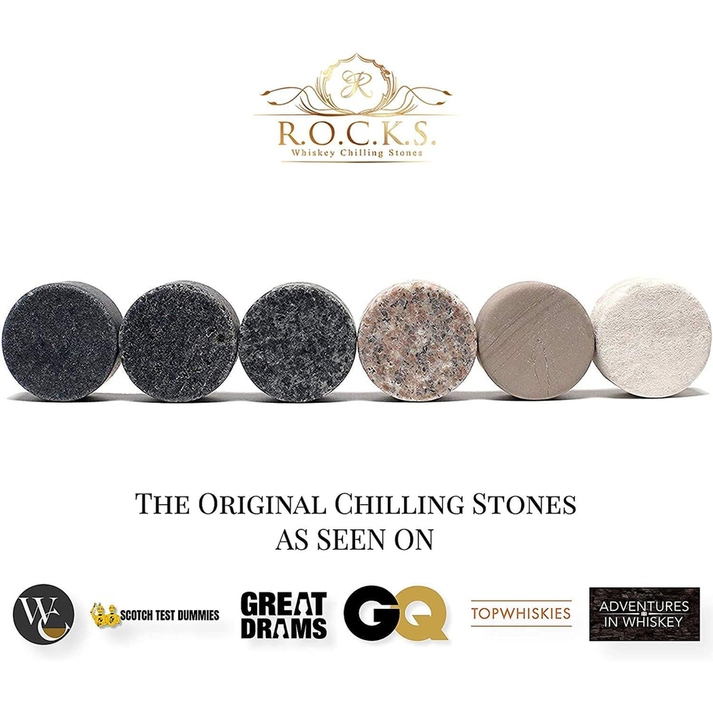 Whiskey Rocks Set with Glass