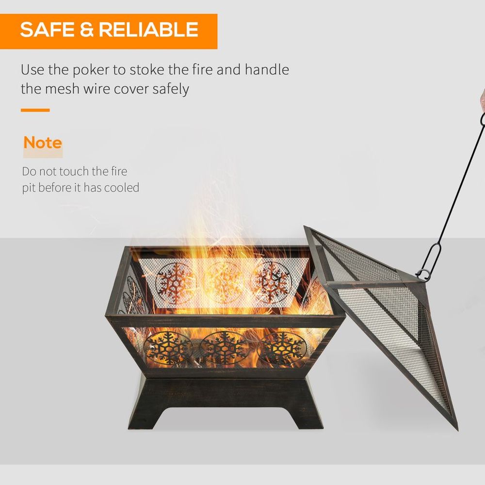 Fire Pit Griller with Cover