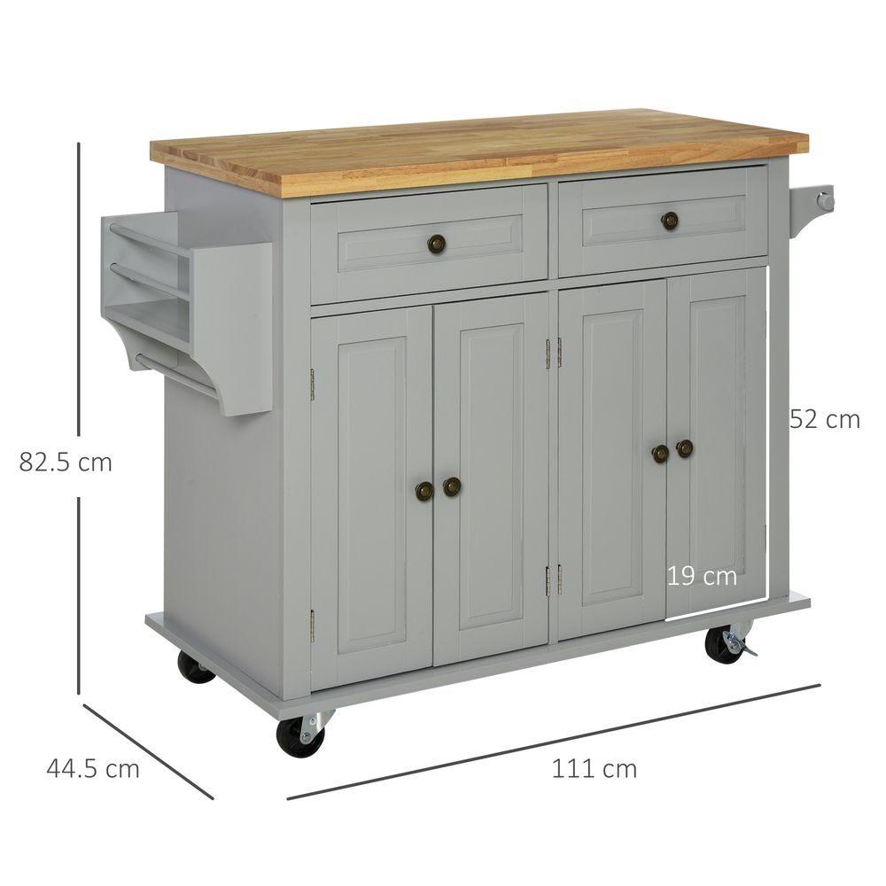 Kitchen Island Spice Rack with Wheels