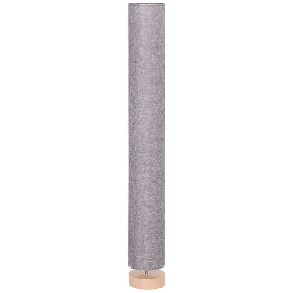 Floor Lamp with Grey Linen Fabric