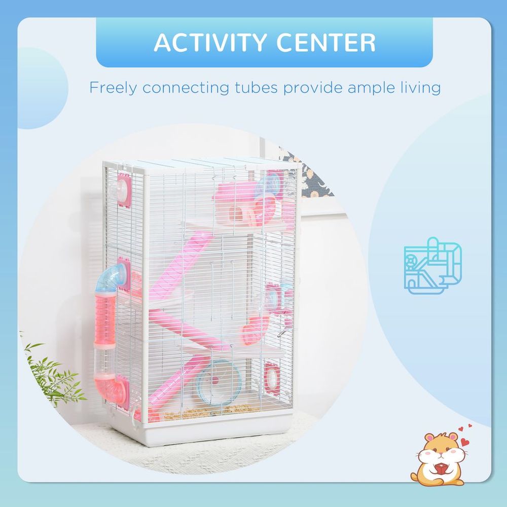4 Tier Hamster Cage with External Tubes