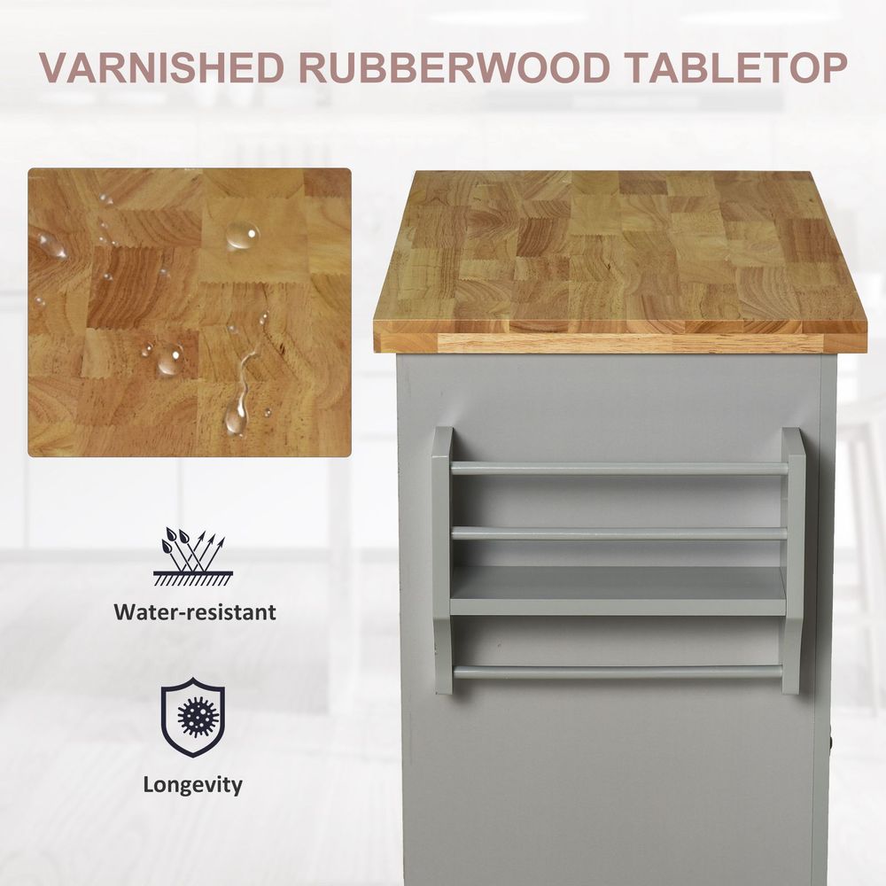 Kitchen Island Spice Rack with Wheels
