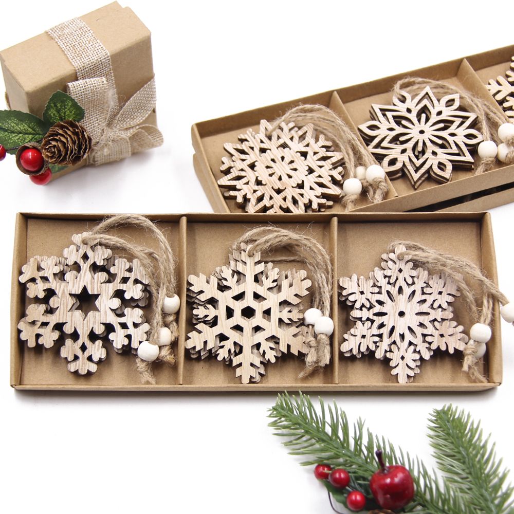 Wooden Snowflake Decorations