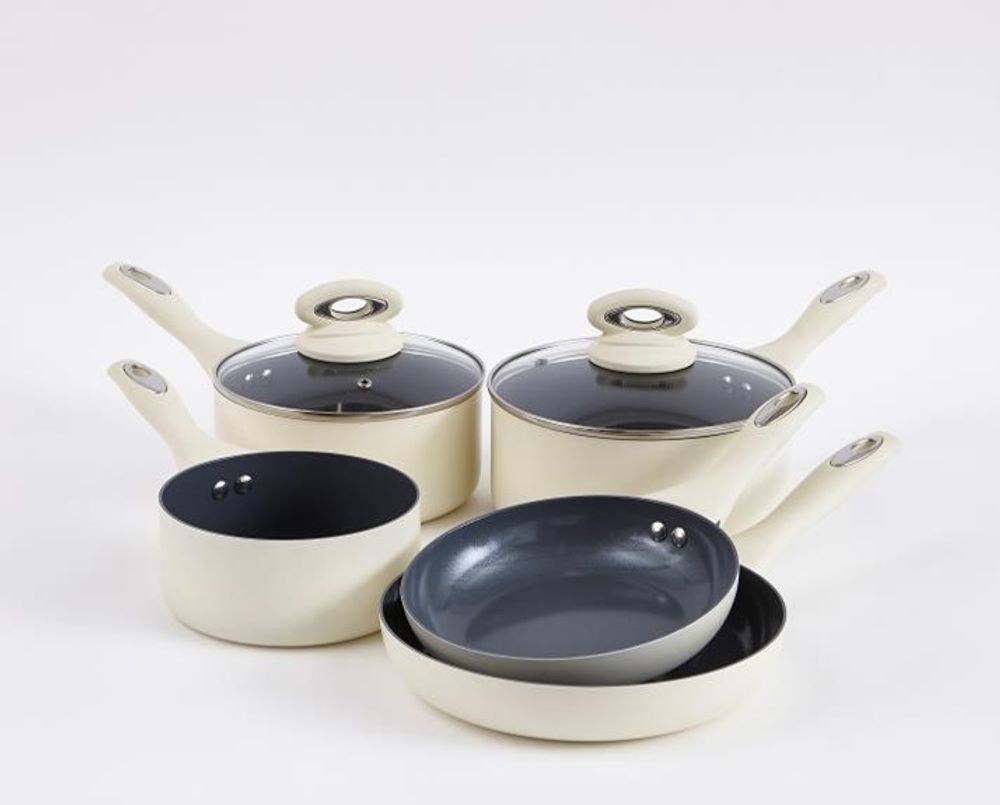 Cream 5 Piece Cookware Set