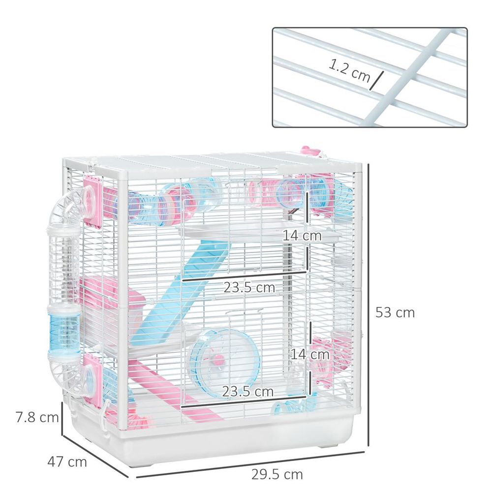 3 Tier Hamster Cage with Tunnel Tubes