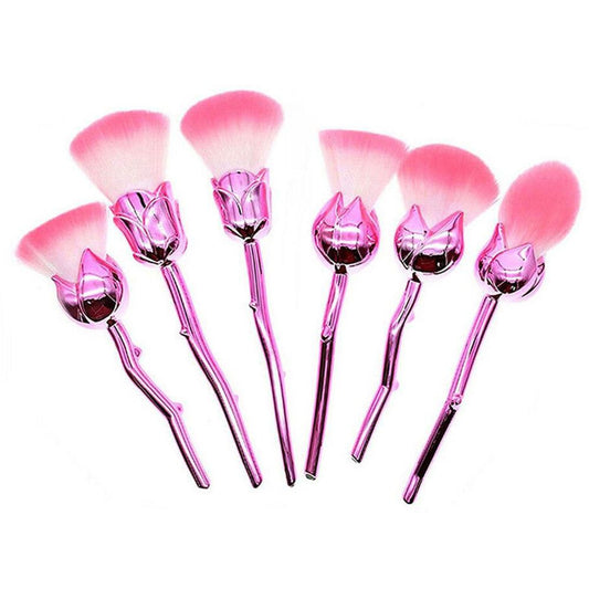 Rose Makeup Brushes Pink
