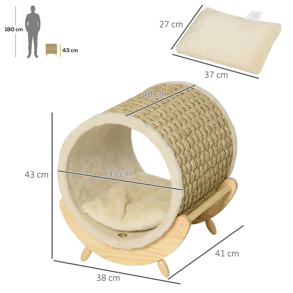 Circle Cat House with Scratcher