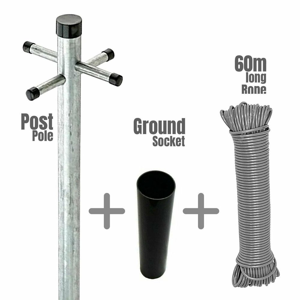 Galvanised Washing Line & Pole