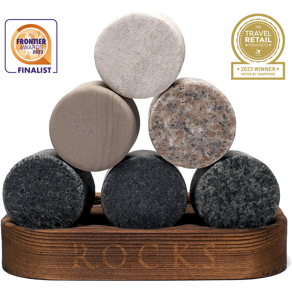 Whiskey Rocks Set with Glass