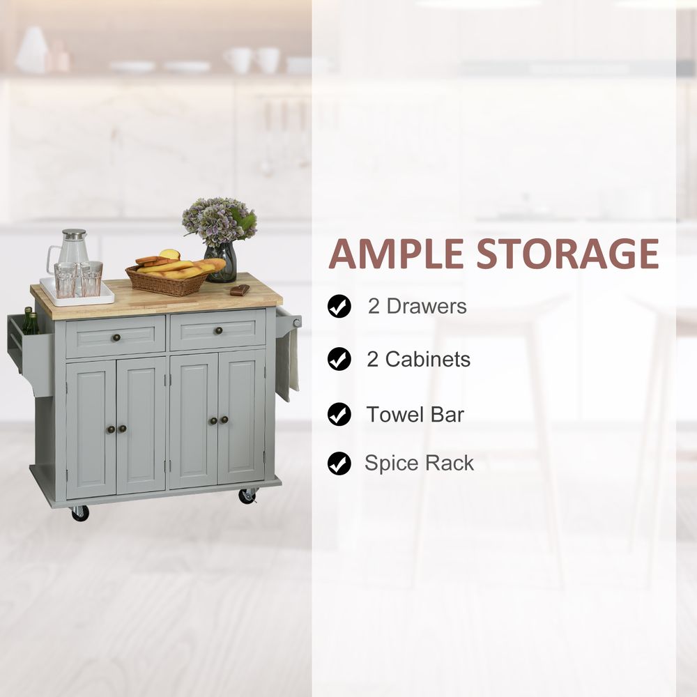 Kitchen Island Spice Rack with Wheels
