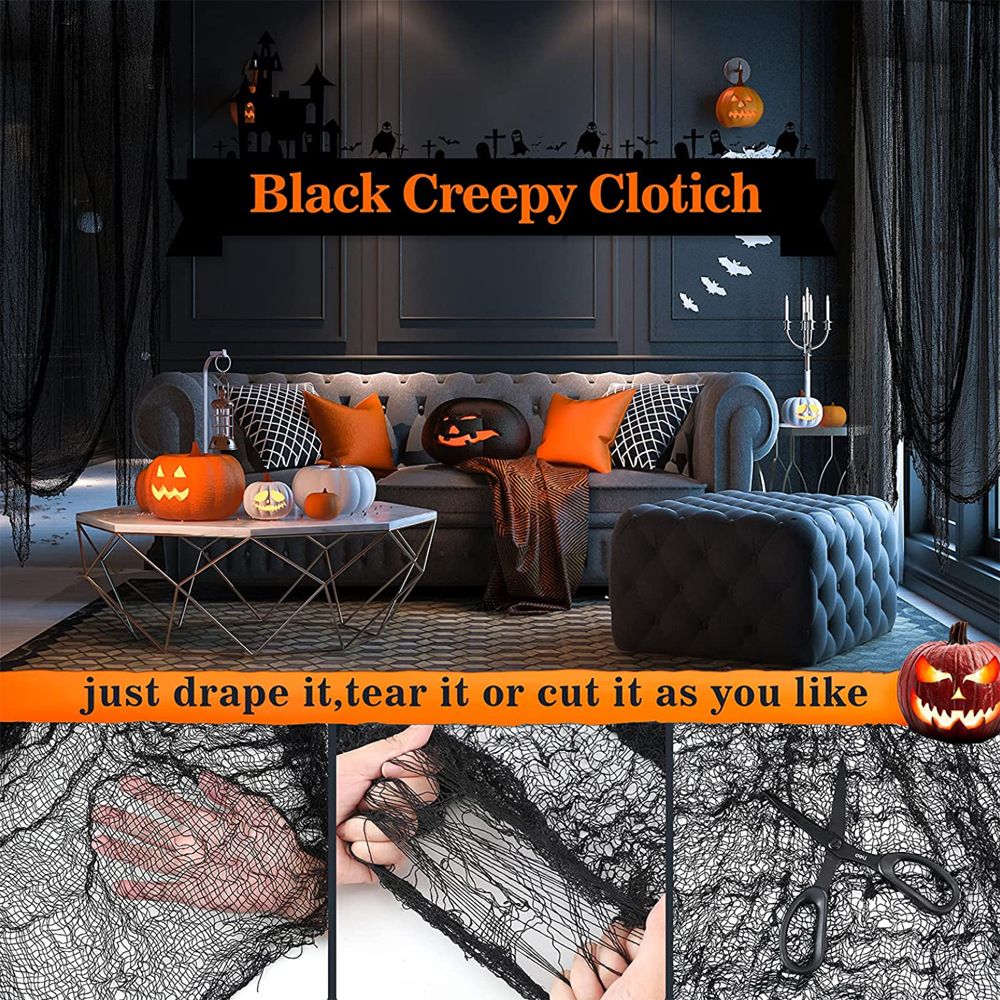 Black Gauze Ghost Cloth