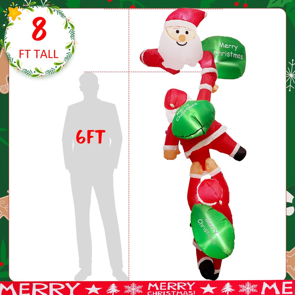 8ft Outdoor Santa Claus House Climbing Inflatable