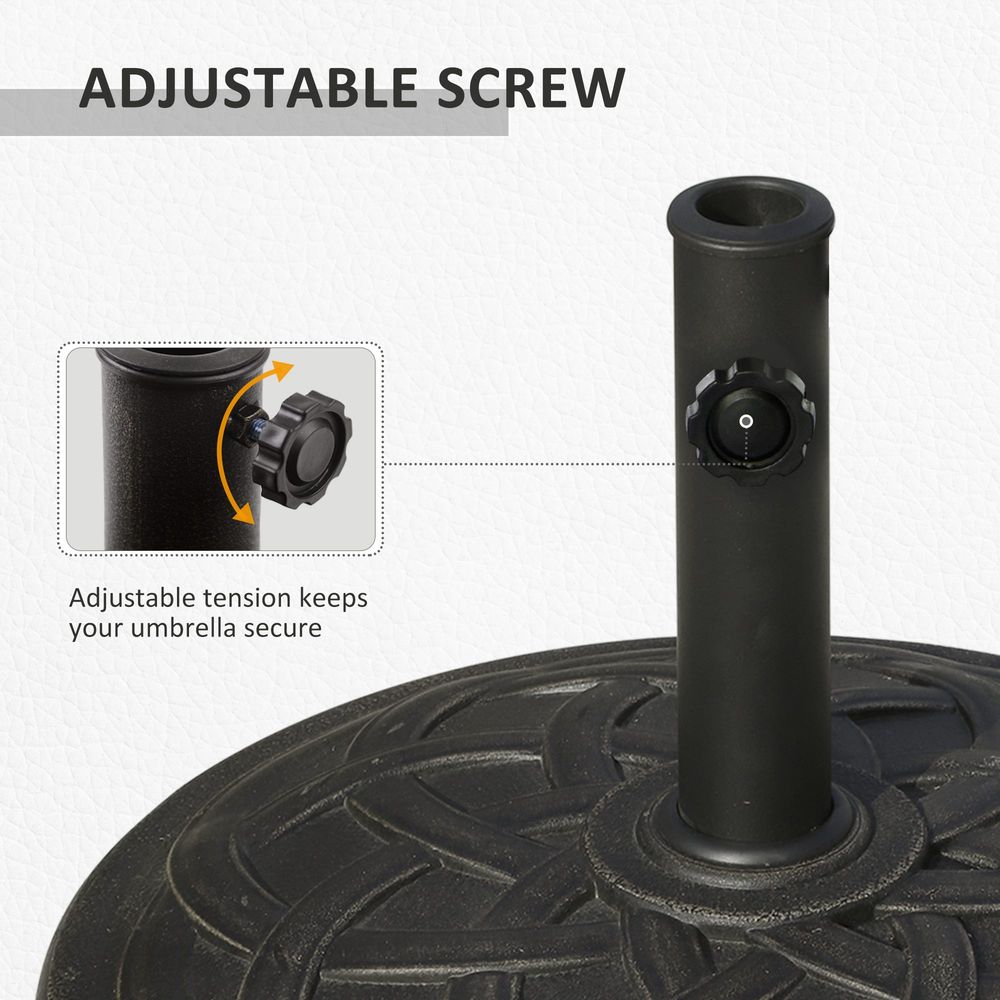 Bronze Circle Resin Parasol Stand