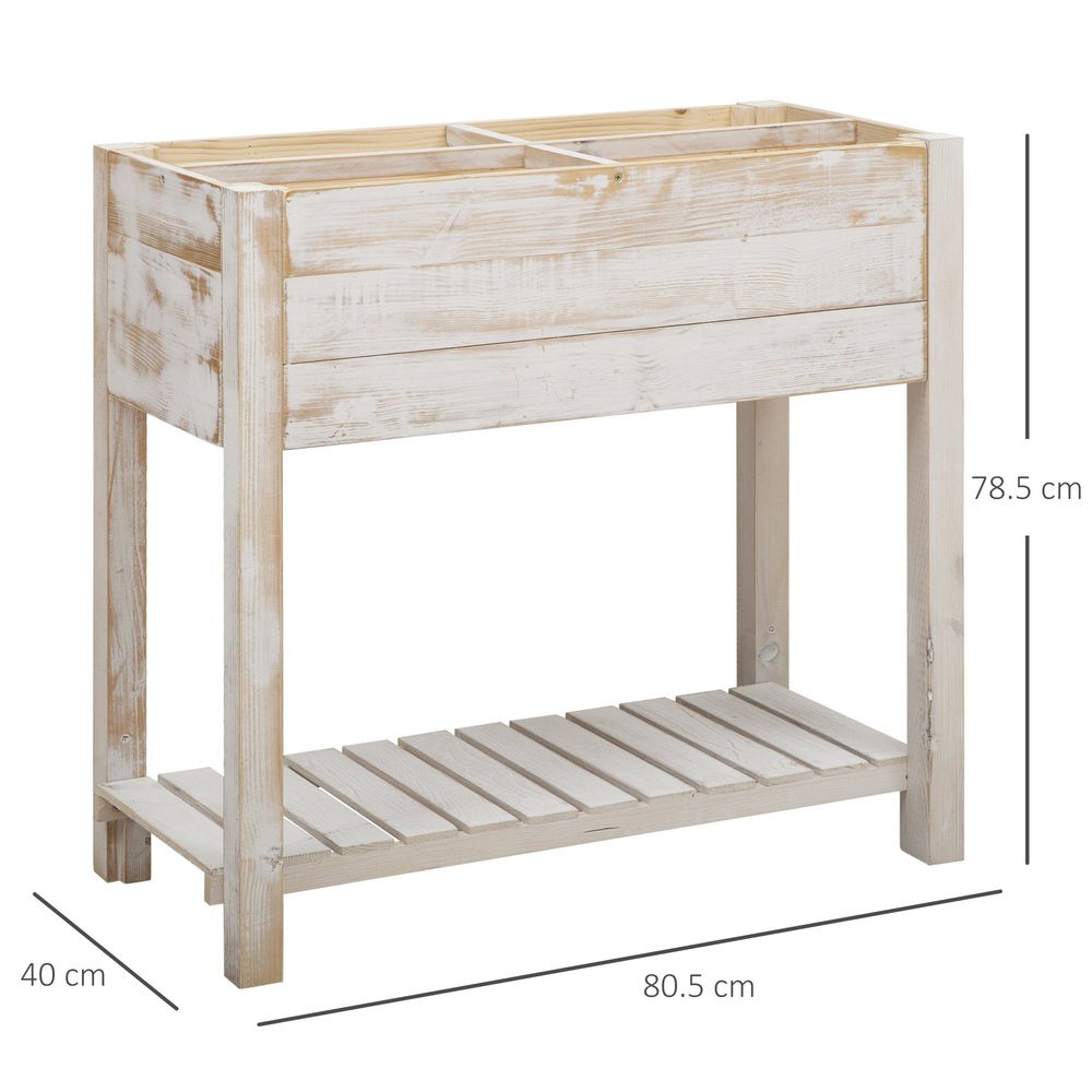 Planter with Storage Tier & 4 Pockets
