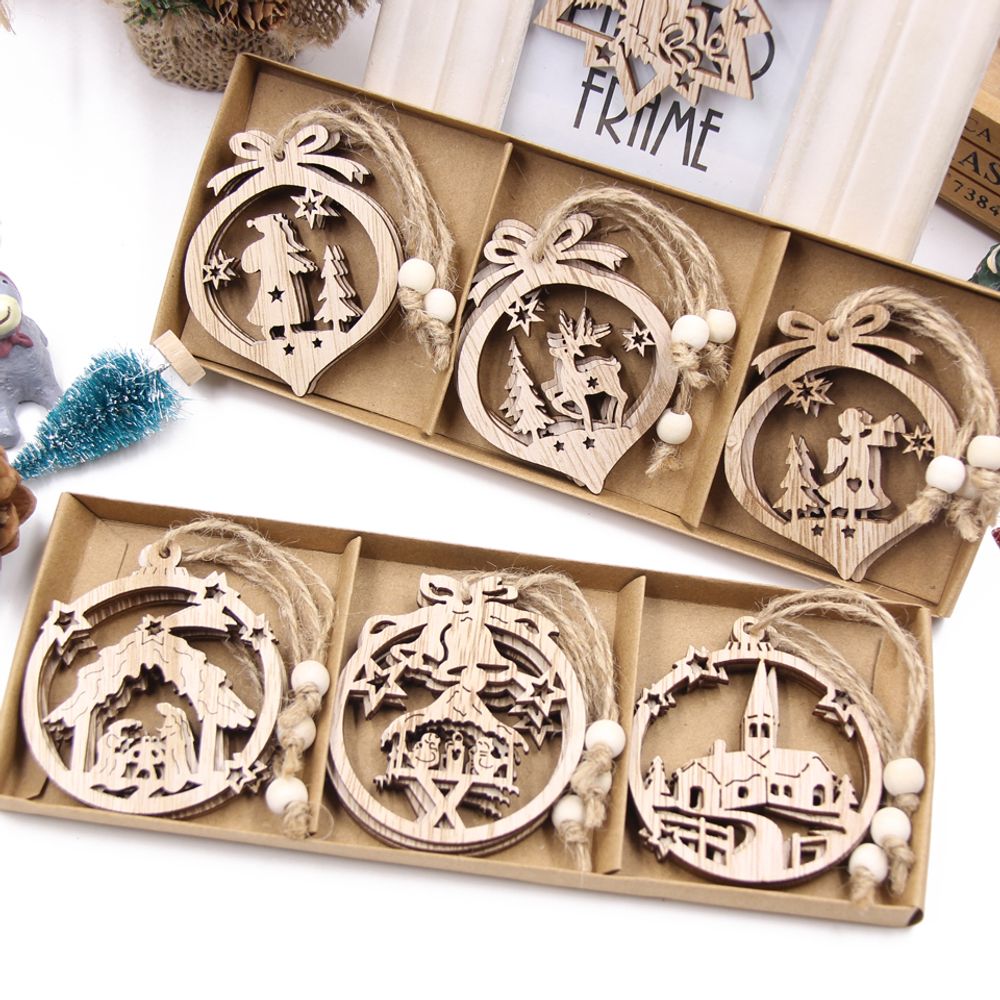 Wooden Snowflake Decorations