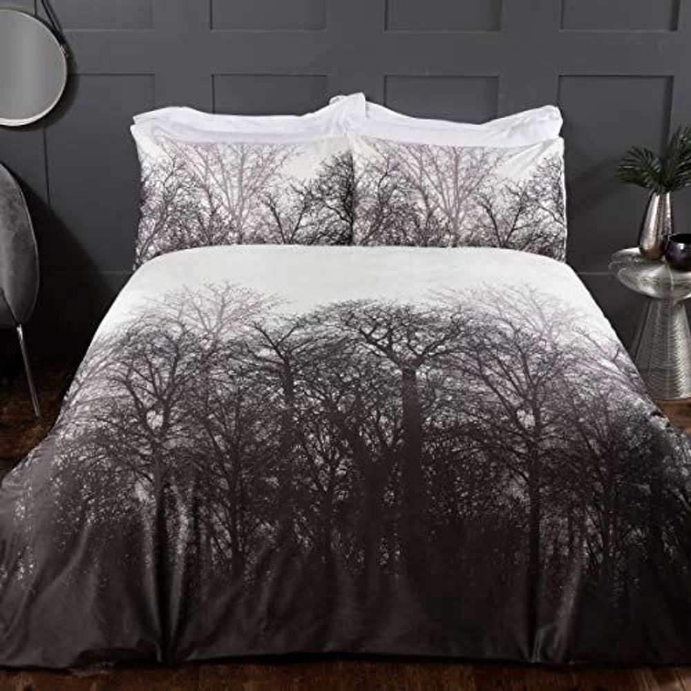 Velvet Duvet Set Winter Trees
