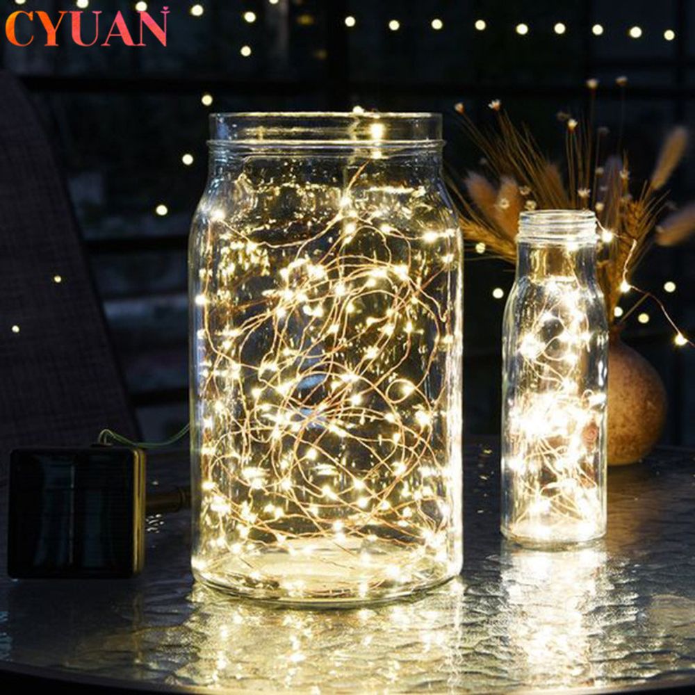 2M Curtain Fairy String Light LED Christmas Decorations for Home Birthday Wedding Valentines Day Table Decor Garland Light